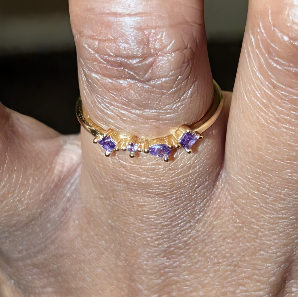 925 beautiful sparkling promise ring sz 6 - Picture 3 of 16